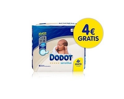 PAÑALES DODOT SENSITIVE TALLA 1 (2 - 5 KILOS) 28 UNIDADES