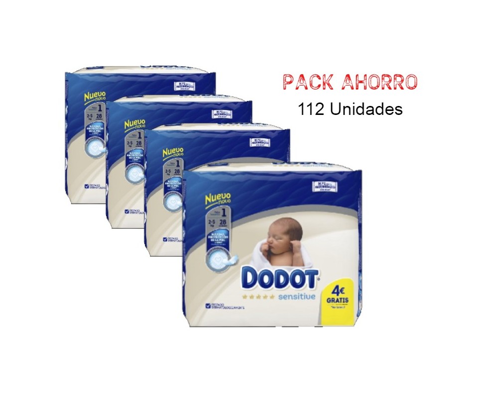 Dodot Protection Plus Sensitive - Pañales, Talla 1 (2 a 5 kg