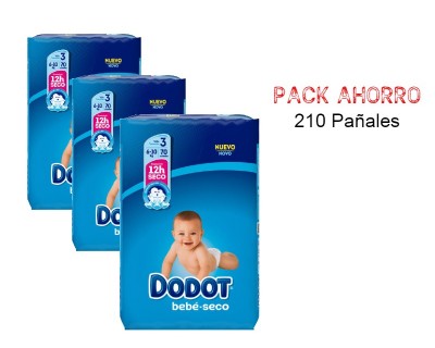 PAÑALES DODOT BEBE SECO TALLA 6 ( + DE 13 KILOS) PACK