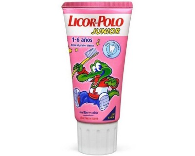 PASTA DE DIENTES LICOR DEL POLO JUNIOR TUBO ROSA 50ML