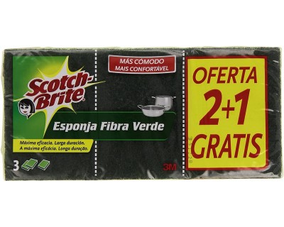 ESTROPAJO SCOCHT BRITE VERDE 2+1