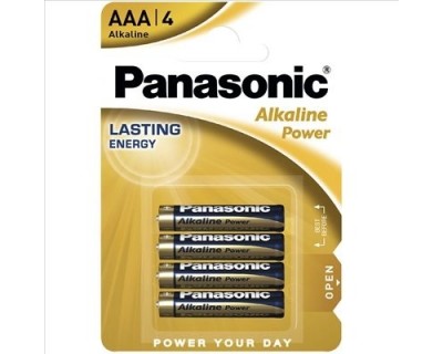 PILAS ALKALINAS AAA PANASONIC  4 UNIDADES