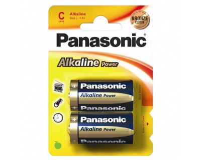 PILAS ALKALINAS C PANASONIC 2 UNIDADES