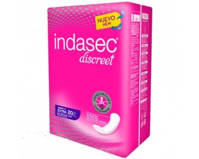 COMPRESAS INDASEC DISCREET EXTRA 20 UNIDADES