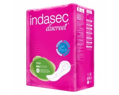 COMPRESAS INDASEC DISCREET MINI 20 UNIDADES