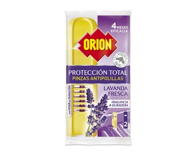 PINZA ANTIPOLILLAS ORION LAVANDA 2 UNIDADES