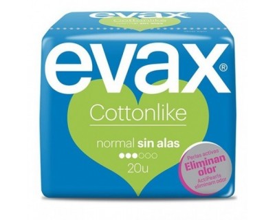 COMPRESAS EVAX COTTONLIKE NORMAL 20 UNIDADES