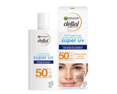 BRONCEADOR FACIAL DELIAL SENSITIVE ADVENCED SUPER UV FLUID FACTOR 50+ - 40 ML