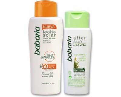 BABARIA PROTECCION SOLAR PIELES SENSIBLES FACTOR 50 - 200 ML + BALSAMO 100 ML