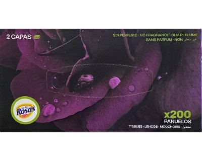 PAÑUELO FACIAL 200UNID DOS ROSAS