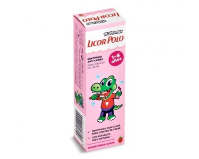 PASTA DE DIENTES LICOR DEL POLO JUNIOR TUBO ROSA 50ML