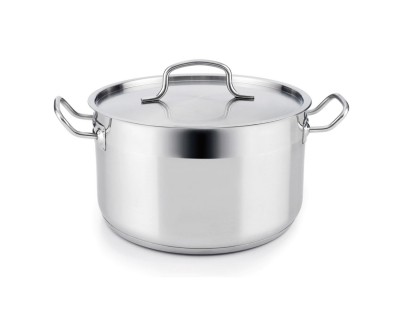 OLLA RECTA ACERO INOXIDABLE CON TAPA 28 CM - 17,2 LITROS