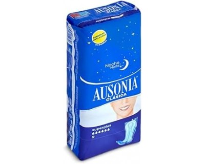 COMPRESAS AUSONIA NOCHE 9 UNIDADES