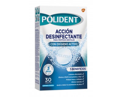TABLETAS DESINFECTANTES POLIDENT 30