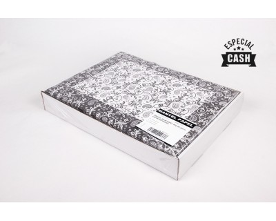 CAJA MANTEL INDIVIDUAL 30x40 CACHEMIR NEGRO 500 UNIDADES