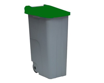 CONTENEDOR ECOLOGICO 110 LITROS TAPA VERDE