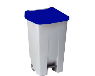 CONTENEDOR SELECTIVO 120 LITROS TAPA AZUL CON PEDAL