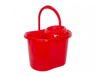 CUBO FREGONA OVALADO 15 LITROS ROJO