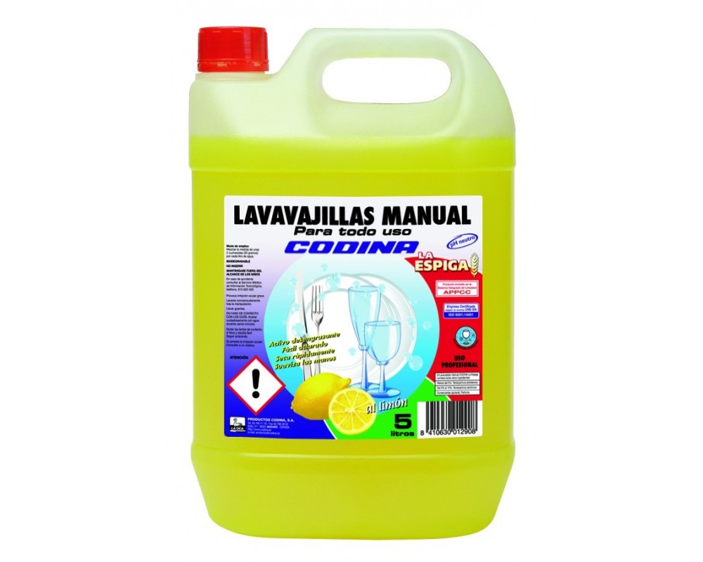 LAVAVAJILLAS MANUAL 5 LITROS LA ESPIGA