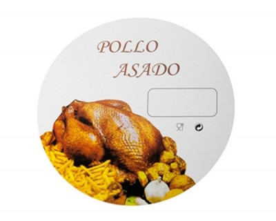 BOLSA TAPA ENVASE ALUMINIO POLLO REDONDO - 125 UNIDADES